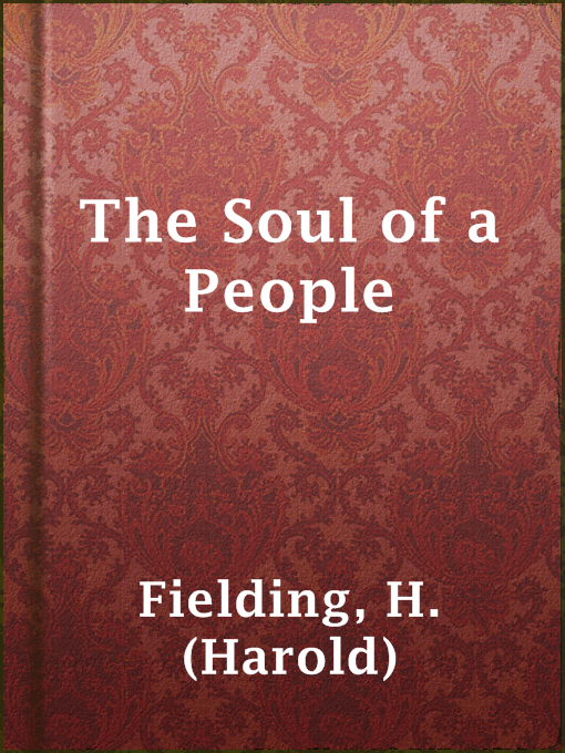 Title details for The Soul of a People by H. (Harold) Fielding - Wait list